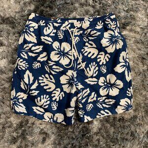 Quiksilver Waterman Collection Swim Shorts (S) Blue Color, Elastic Waist, Liner